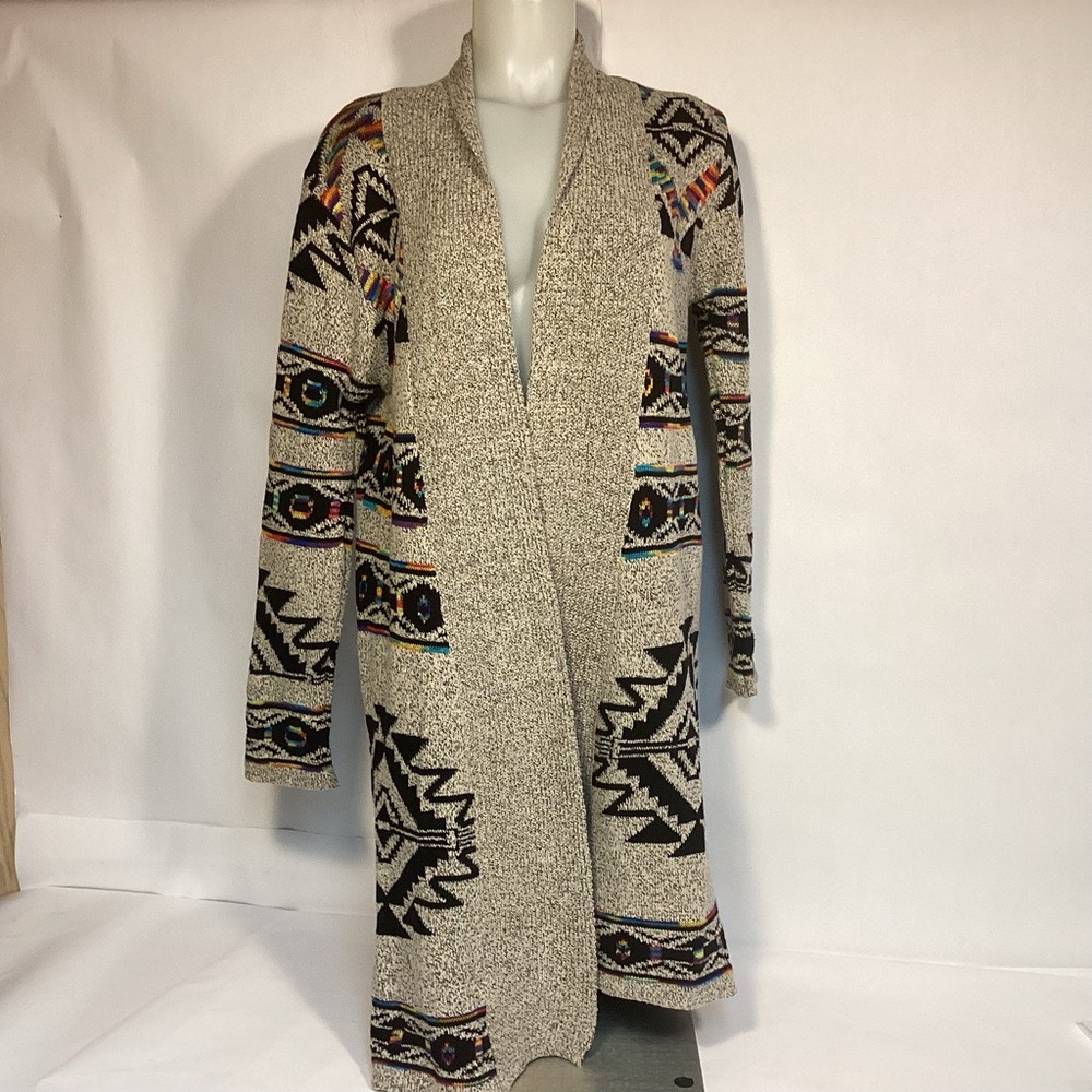 Northern Angle Womens Southwestern cardigan Size Large  Open Front Aztec design